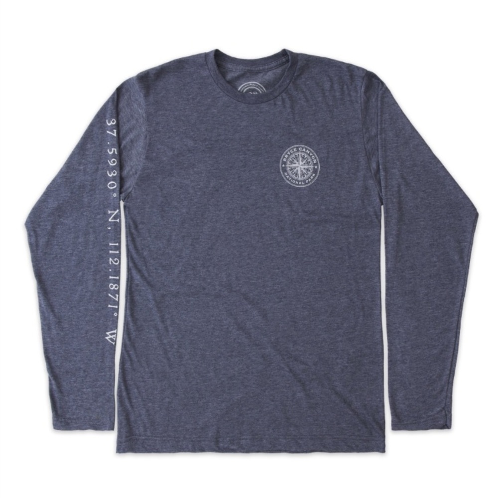 NWOT Bryce Canyon National Park Long Sleeve Unisex Tee with Map Size Large